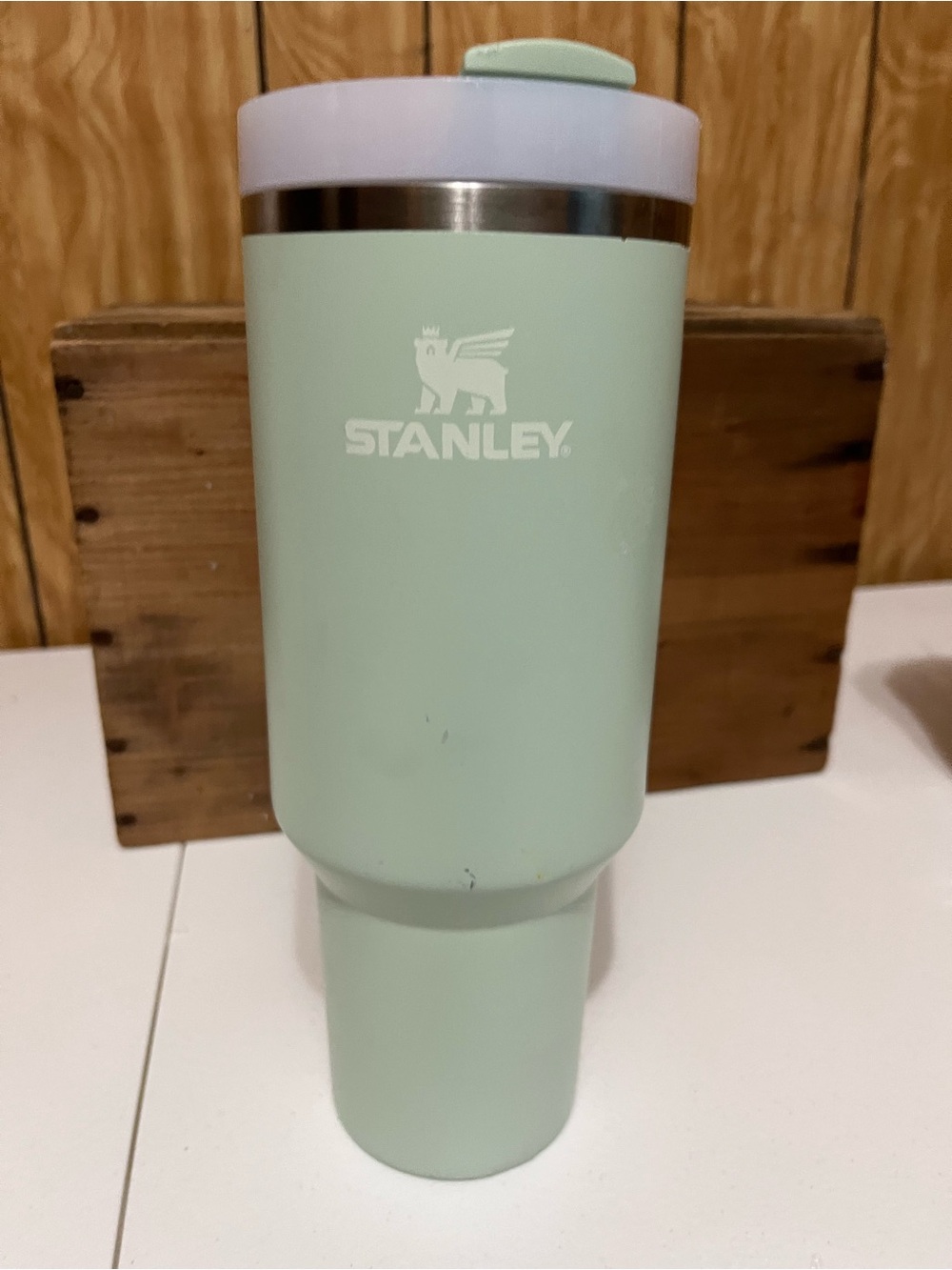 Stanley Mint Green Insulated Travel Mug with White Lid